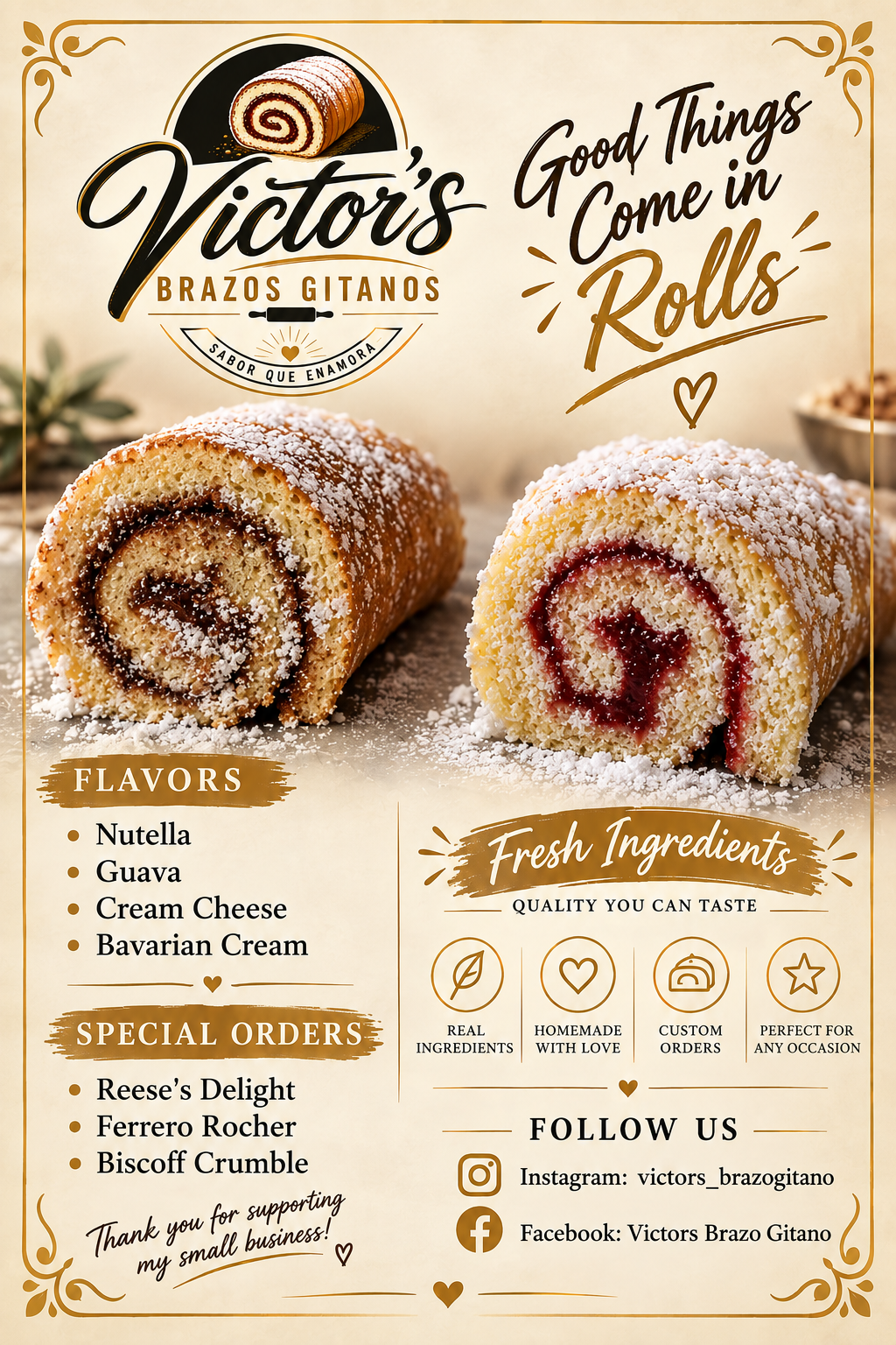 Victor’s Brazo Gitanos cake rolls